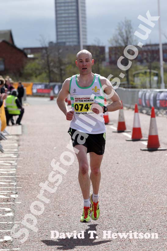 SStephen Tilford finishing 2nd in the Marathon of the North.